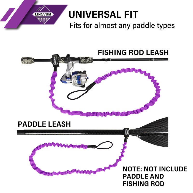 LINGVUM Kayak Paddle Leash Stretchable Paddle Strap Coiled Lanyard Rope for Kayaking Canoing Boating, Fishing Poles Rods, Kayak Paddle Accessories - Image 4